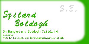 szilard boldogh business card